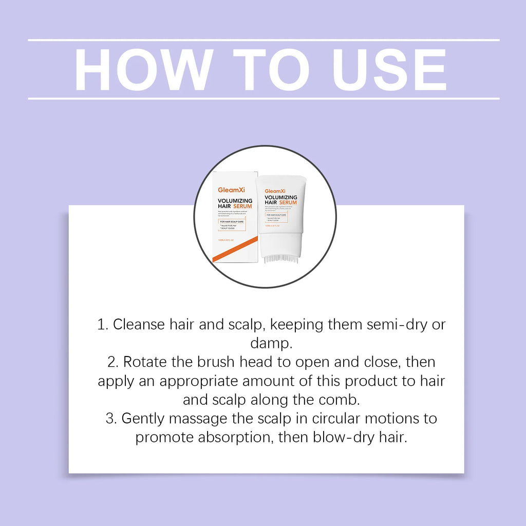 GleamXi Volumizing Hair Serum Healthy Scalp Care Deeply Nourishing Moisturizing Softening Repair Damage Hair Care Cream 100ml