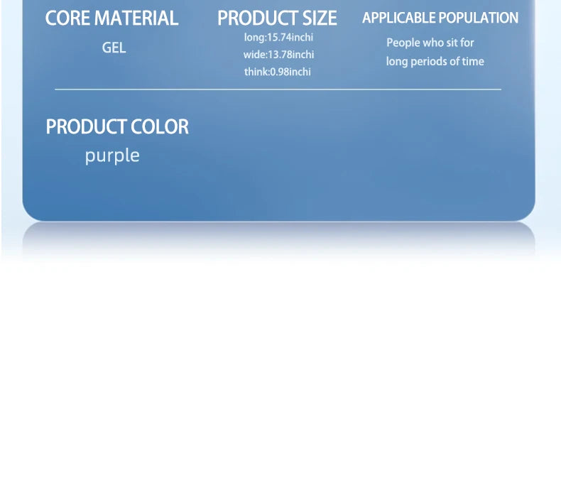 Automotive Gel Seat Cushions Designed for Summer Breathable Honeycomb Decompression Back Tailbone Pain Home Office Wheelchair