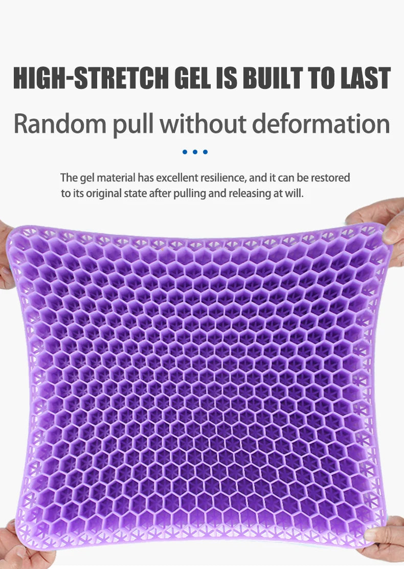 Automotive Gel Seat Cushions Designed for Summer Breathable Honeycomb Decompression Back Tailbone Pain Home Office Wheelchair
