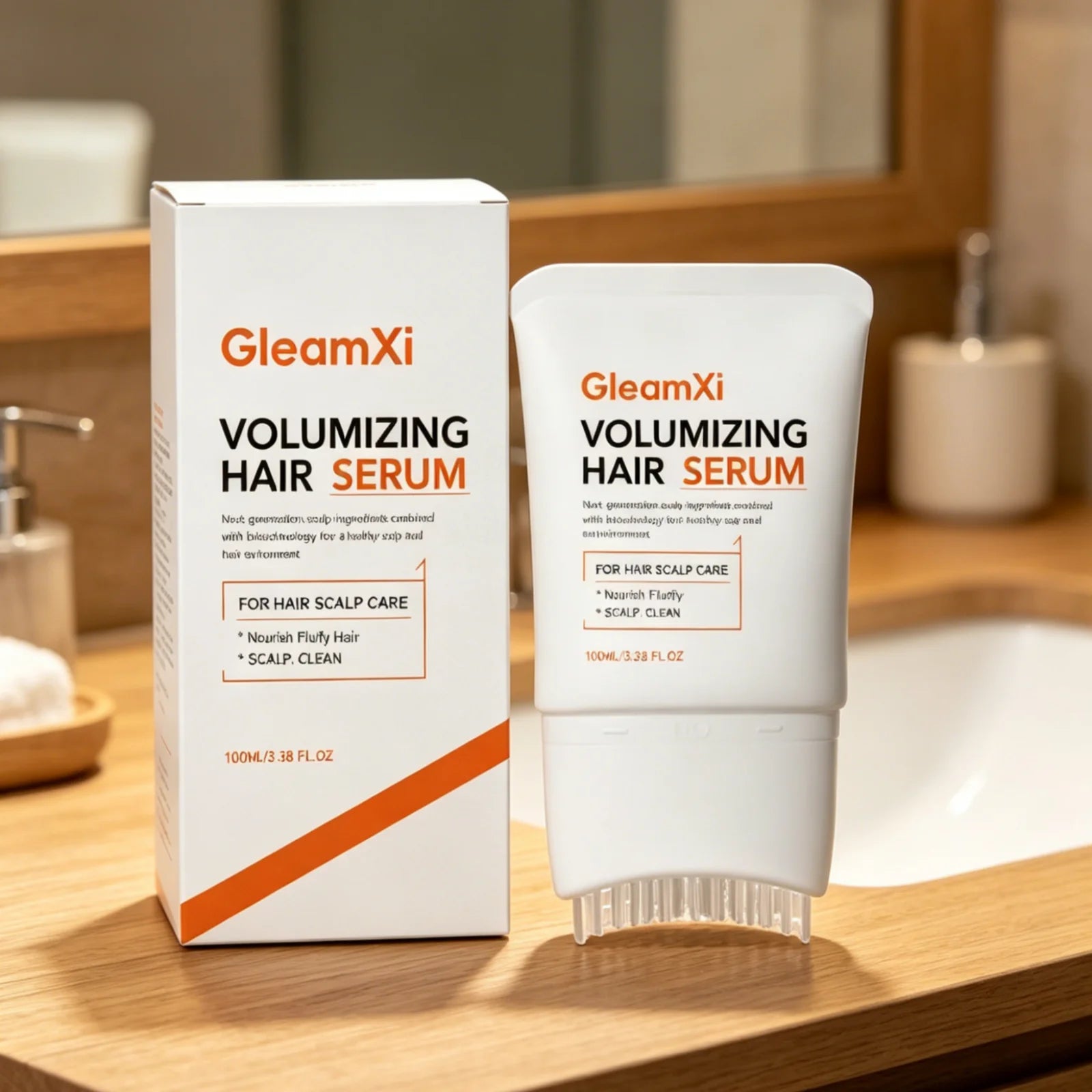 GleamXi Volumizing Hair Serum Healthy Scalp Care Deeply Nourishing Moisturizing Softening Repair Damage Hair Care Cream 100ml