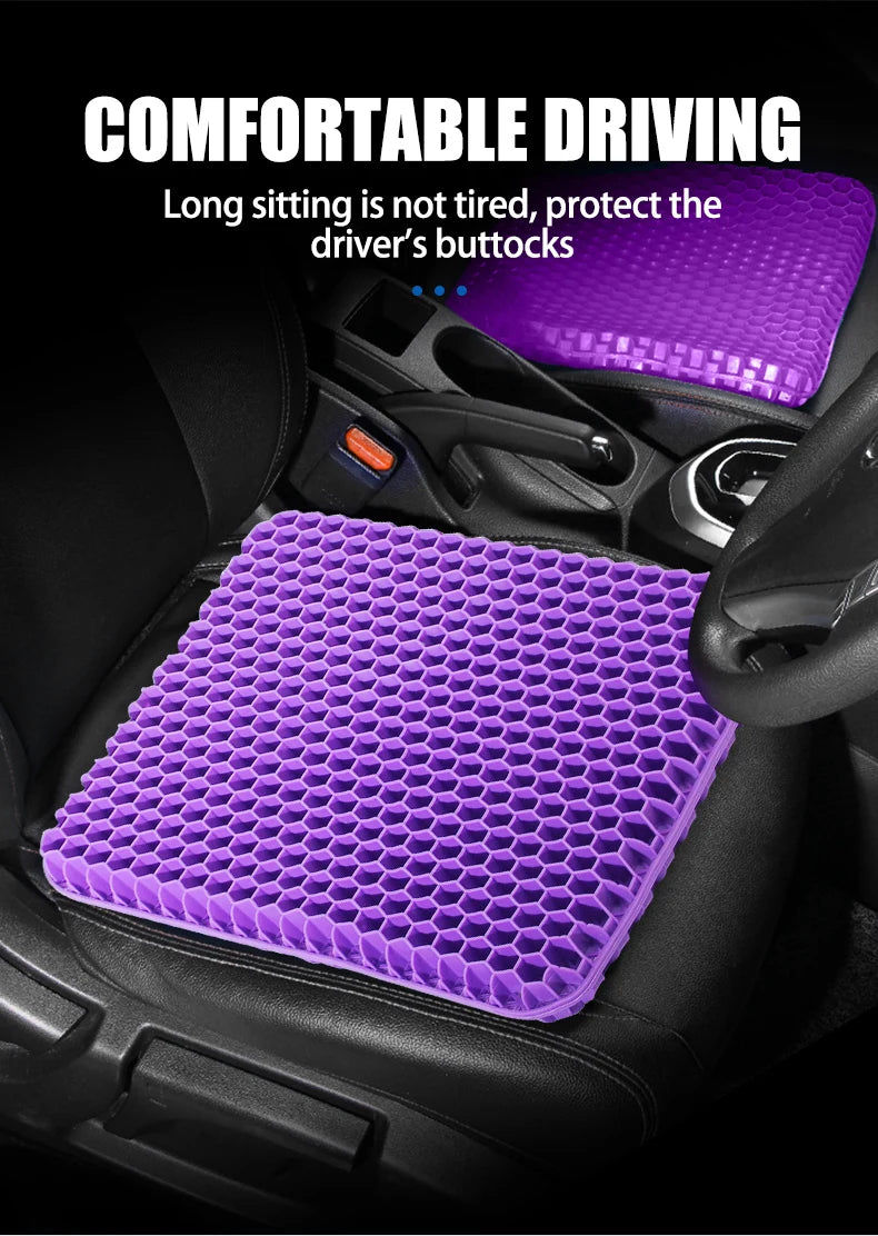 Automotive Gel Seat Cushions Designed for Summer Breathable Honeycomb Decompression Back Tailbone Pain Home Office Wheelchair