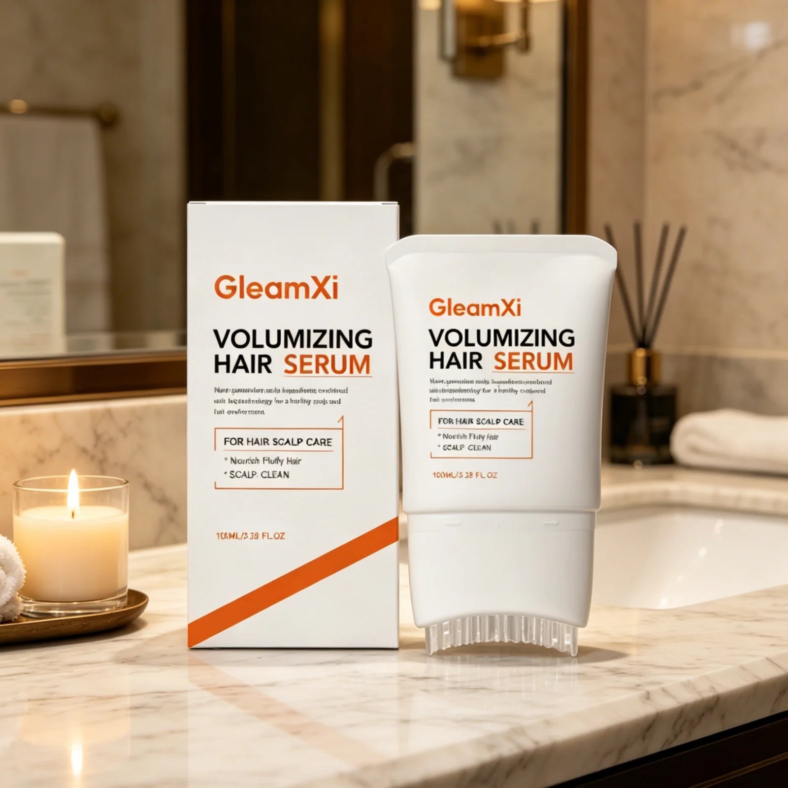 GleamXi Volumizing Hair Serum Healthy Scalp Care Deeply Nourishing Moisturizing Softening Repair Damage Hair Care Cream 100ml